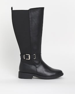 Cushion Walk Elastic Buckle Boot EEE Fit Standard Calf