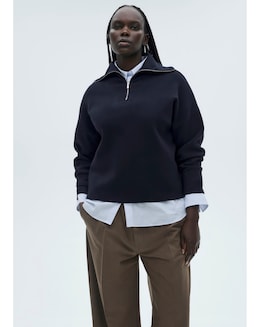 Mango Latitas Zip Up Sweater