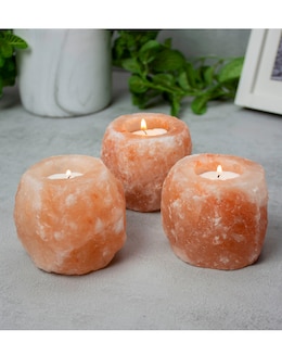Set of 3 Himalyan Salt Light Holders