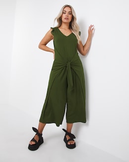 Joe Browns Tie Detail Broderie Frill Jersey Jumpsuit