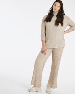 Oatmeal Ribbed Trousers