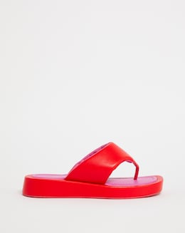 Simply Be Volume Toe Post Sandals Wide - Image