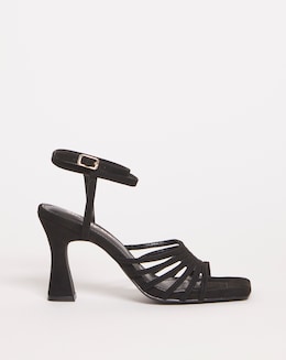 Malinda Ankle Strap Caged Heeled Sandals Wide Fit