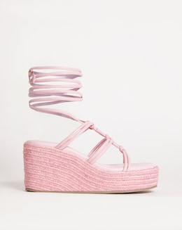 Neve Ankle Tie Wedge Espadrille Sandals Wide Fit