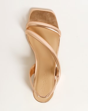Asymmetric Low Heeled Sandals Ex Wide - Image 3