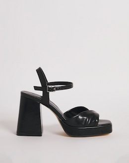 Tara Twist Front Platform Heeled Sandals Wide Fit