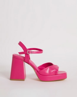 Tara Twist Front Platform Heeled Sandals - Extra Wide Fit (EEE)