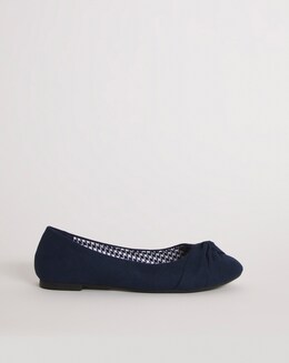 Nova Twist Front Ballerina Shoes Ex Wide Fit