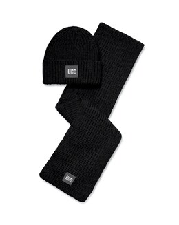 Ugg Chunky Rib Knit Hat and Scarf Set