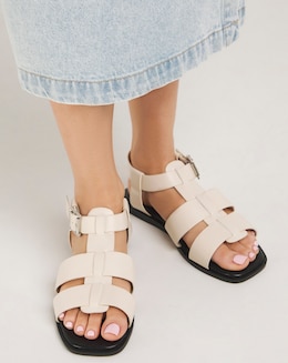 Dahlia Fisherman Flat Sandals Wide E Fit Simply Comfort