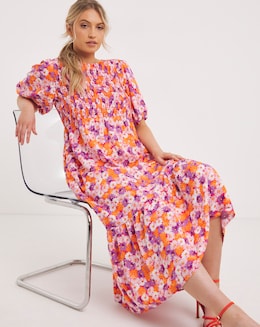Nobody's Child Kelsie Daisy Print Midi Dress