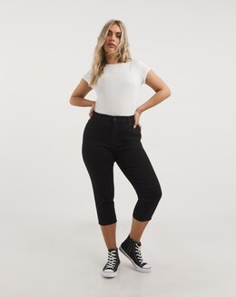 24/7 Black Crop Jeans made with Organic Cotton