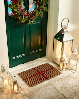My Mat Printed Coir Christmas Gift Wrapped Doormat