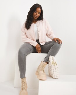 Nobody's Child Pointelle Collared Cardi