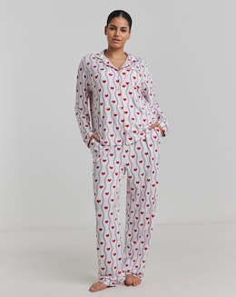 Chelsea Peers Jersey Heatwave Stripe Heart Print Pyjama Set