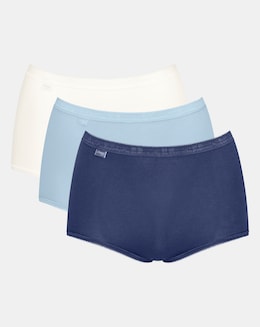 Sloggi 3 Pack Basic Maxi Knickers Blue Multi