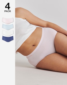 Sloggi 4 Pack Basic Midi Knickers Blue Multi