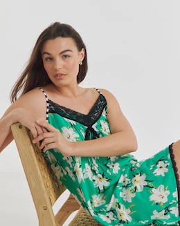 Joe Browns Lily Print Chemise Green Print