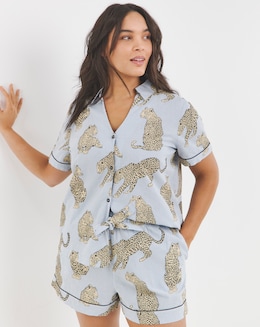 Chelsea Peers Cotton Seersucker Short Pyjama Set
