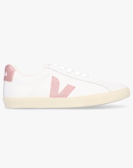 Veja Esplar Logo Extra White Nacre Leather Trainers