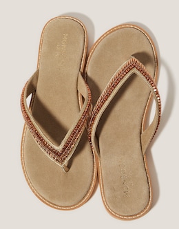 Monsoon Sia Beaded Flip Flop Sandals