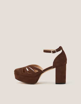 Monsoon Iris Cutwork Platform Heels