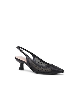 Paradox London Tamsin Crystal Mesh Kitten Heel Shoes