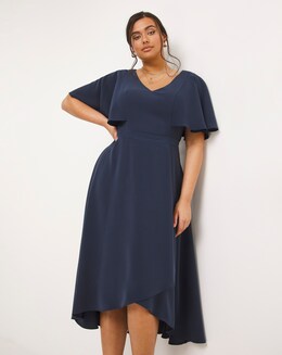 Joanna Hope Navy Angel Sleeve Dress