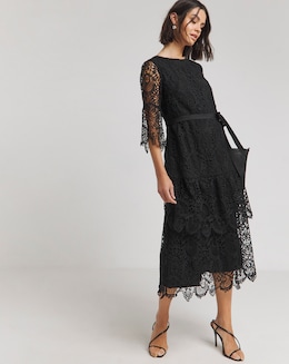 Joanna Hope Structured Lace Dress
