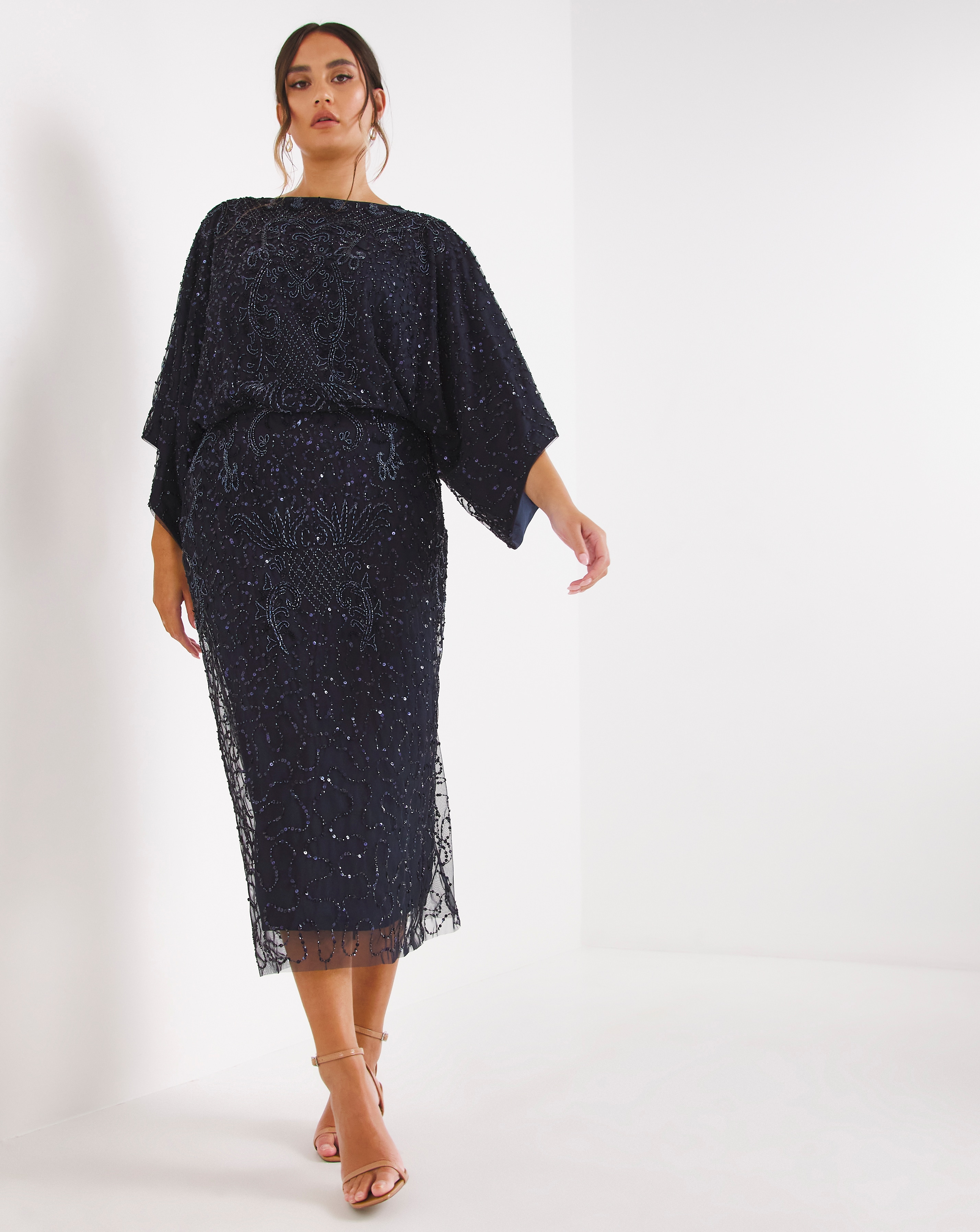 Joanna hope embellished clearance midi dress