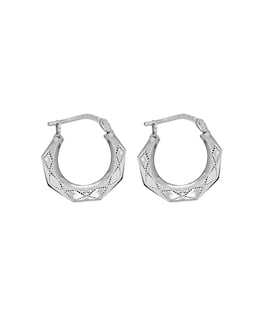 Sterling Silver Octagonal Earrings
