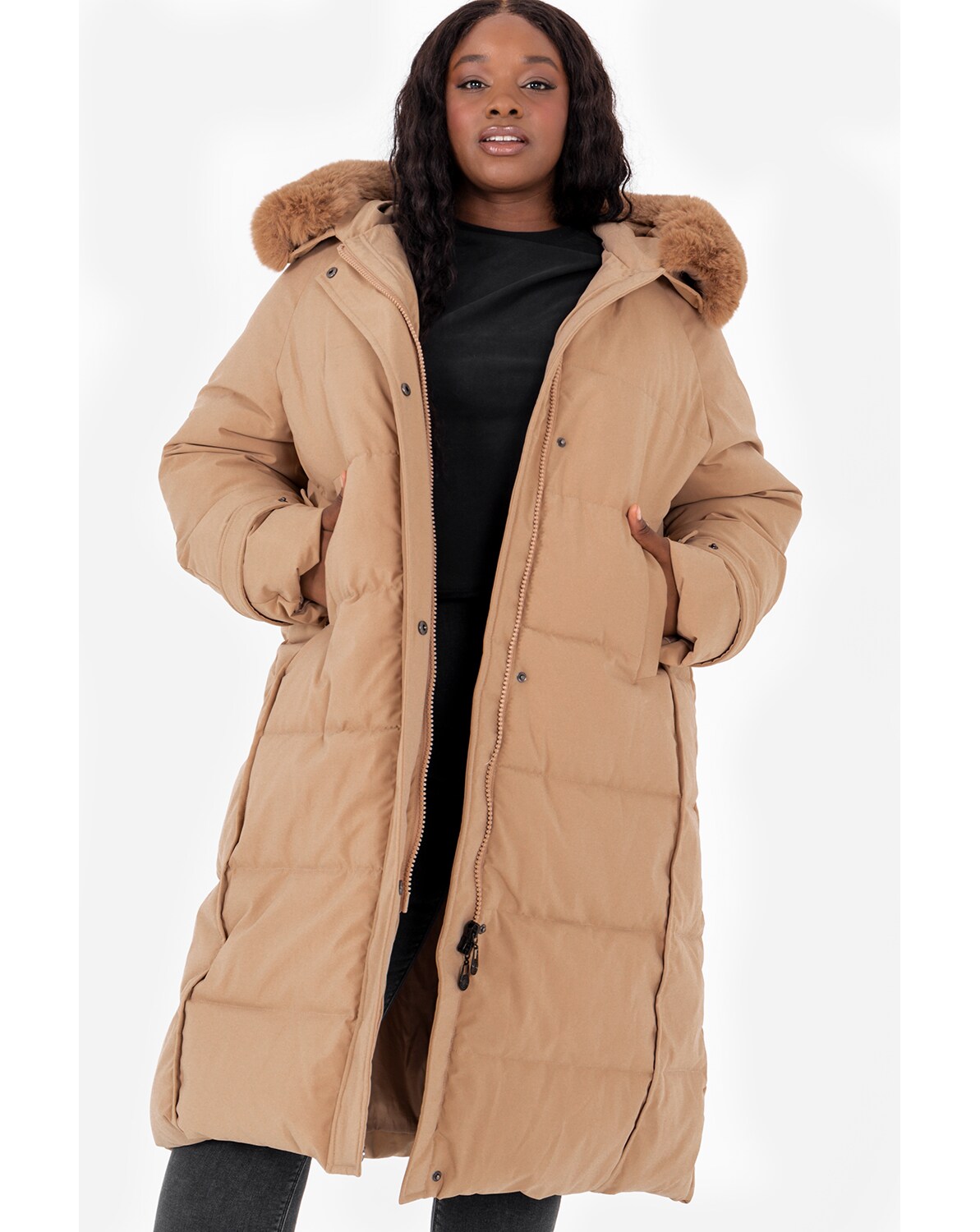 long maxi coats plus size