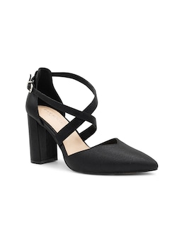 Paradox London Felicia Wide E Fit Block Heel Courts