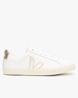 Veja Esplar Logo Extra White Platine Leather Trainers
