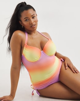 Ombre Underwired Halterneck Swimsuit