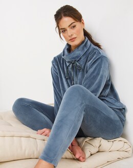 Pretty Secrets Velour Cowl Neck Tunic and Legging Lounge Set
