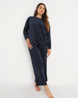 Pretty Secrets Velour Lounge Set with Split Hem
