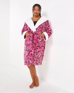 Pretty Secrets Zebra Fleece Dressing Gown