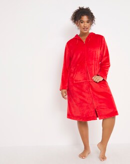 Pretty Secrets Hooded Zip Through Dressing Gown