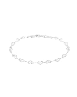 Sterling Silver Heart Link Bracelet
