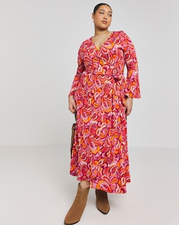 Joe Browns Jersey Paisley Print Wrap Dress