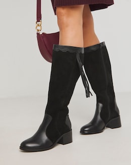 Joe Browns Suede Knee High Boot Extra Wide Fit Super Curvy Calf