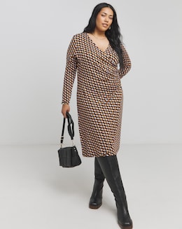 Joe Browns Geo Wrap Jersey Dress