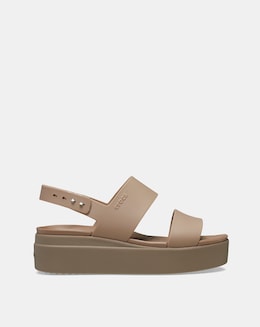 Crocs Latte Brooklyn Low Wedge Sandals