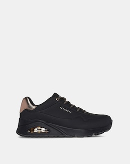 Skechers Black Uno Stand On Air Trainers -Wide Fit (E)