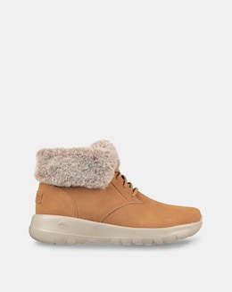 Skecher On The Go Joy Plush Dreams Boots With Exposed Fur