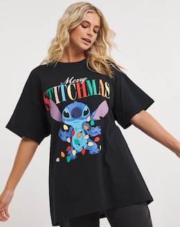 Black Merry Stitchmas Stitch License Tee