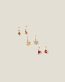 Accessorize Christmas Hoop Earrings Set