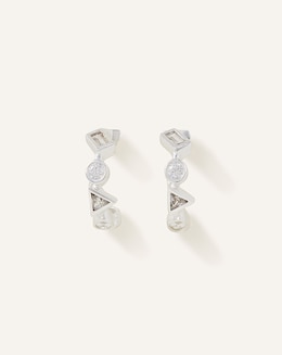 Accessorize Sterling Silver-Plated Hoops