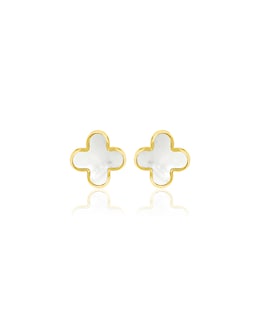 9CT Gold Mother of Pearl Petal Studs